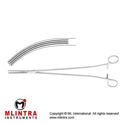Kieback Hysterectomy Forcep Curved Stainless Steel, 25 cm - 9 3/4"